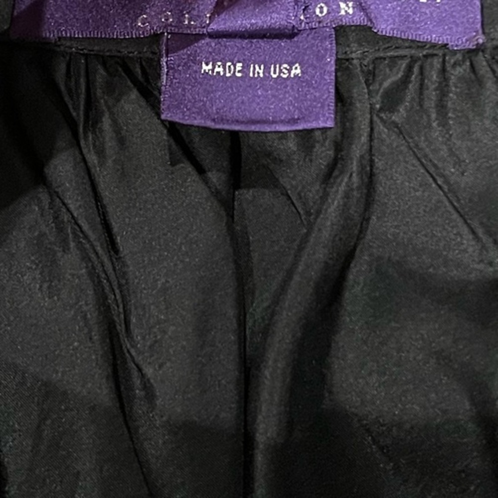 Ralph Lauren Collection silk skirt womens size 6 Purple Label‎ 100% silk black - Picture 8 of 10